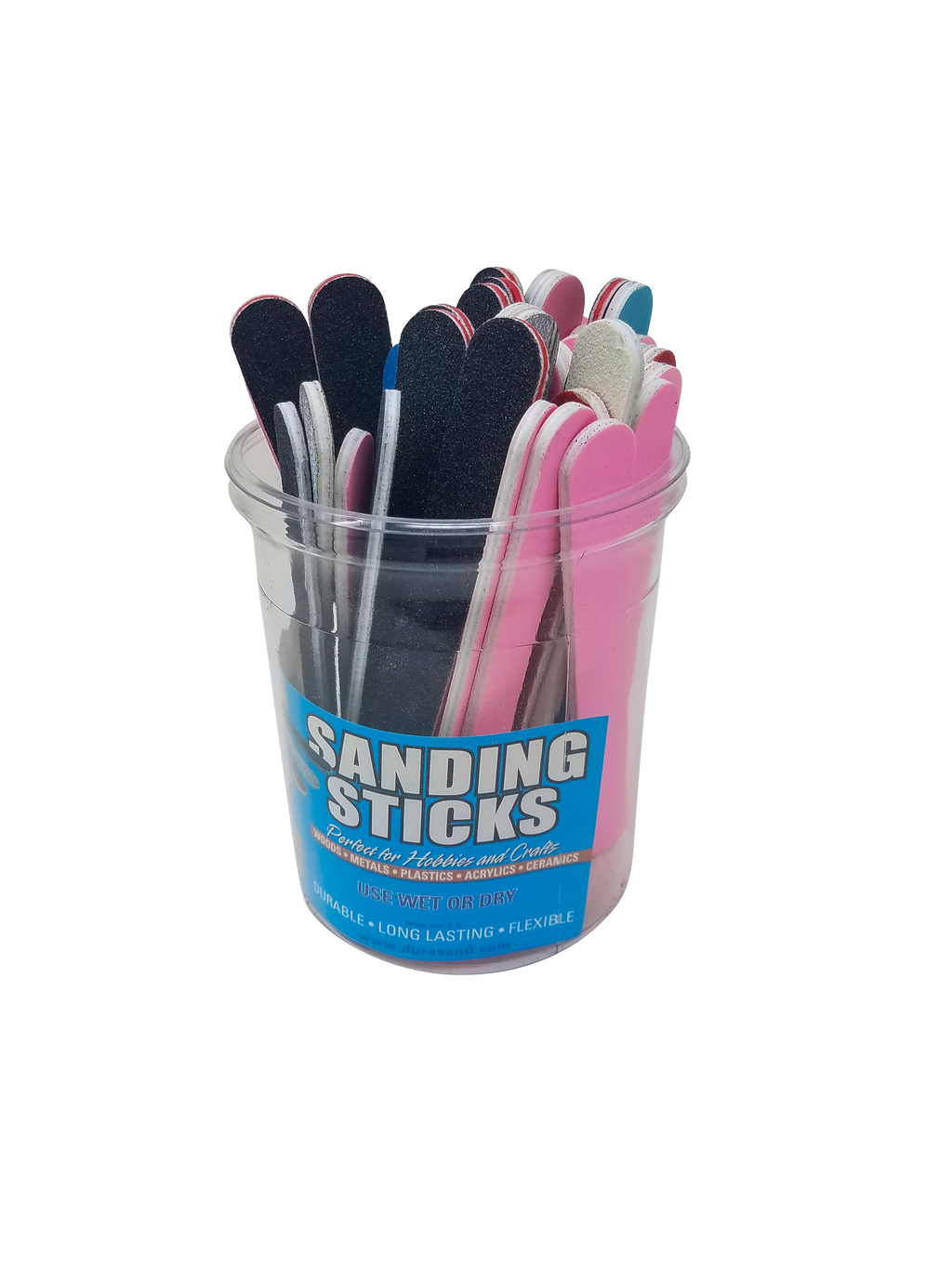 Bucket of Durasand Sanding Sticks in all grit colors