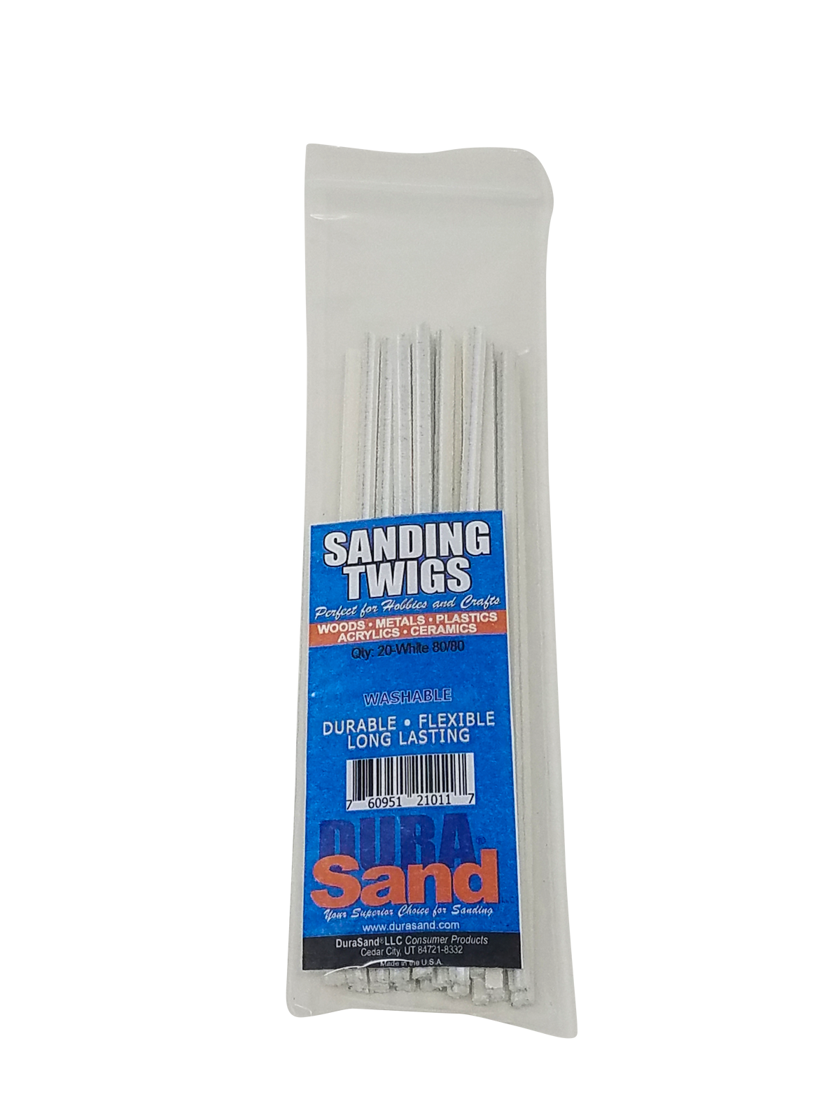 Durasand Sanding Twigs, white 80/80 grit, bag of 20