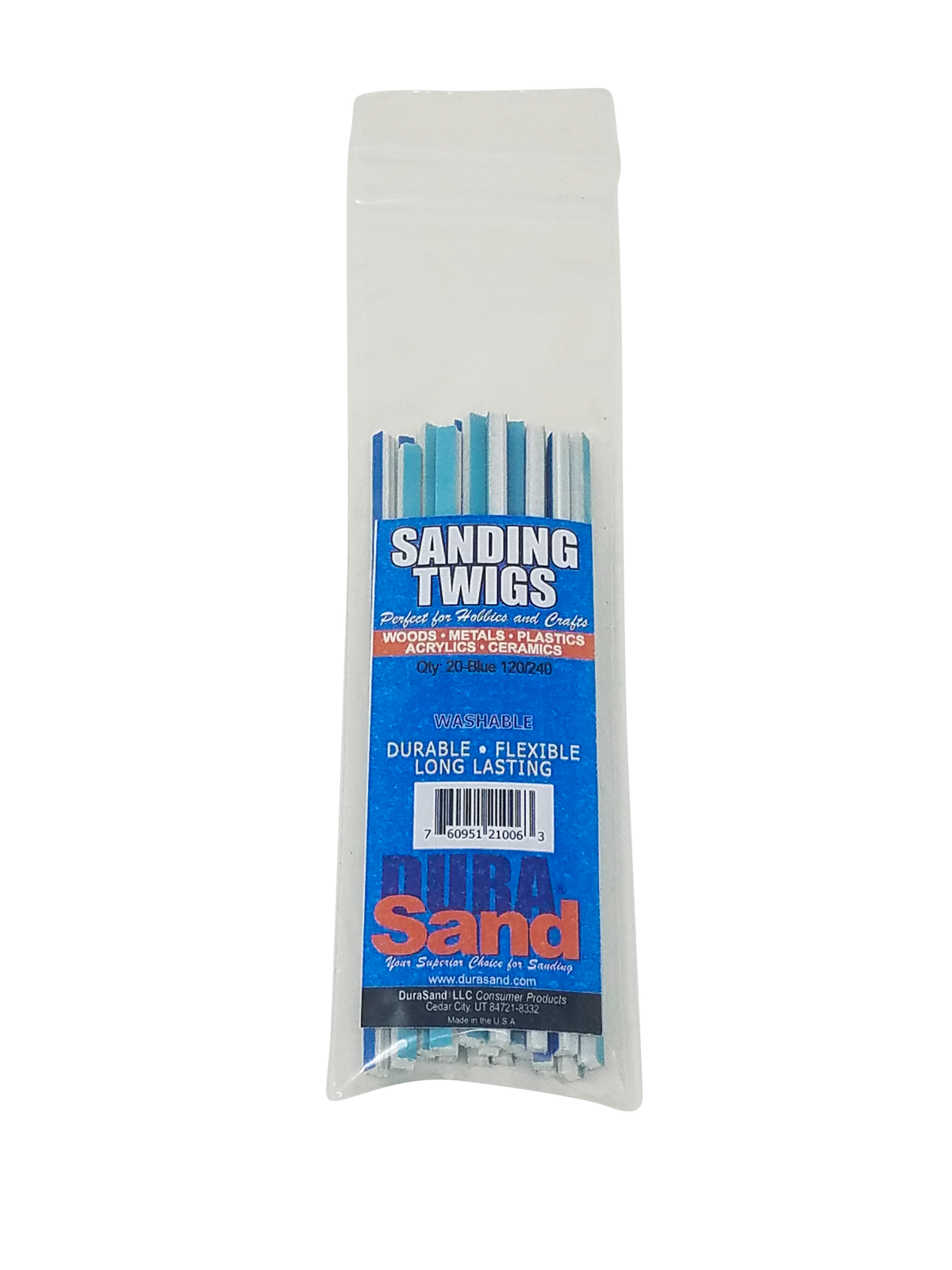Durasand Sanding Twigs, blue 120/240 grit, bag of 20