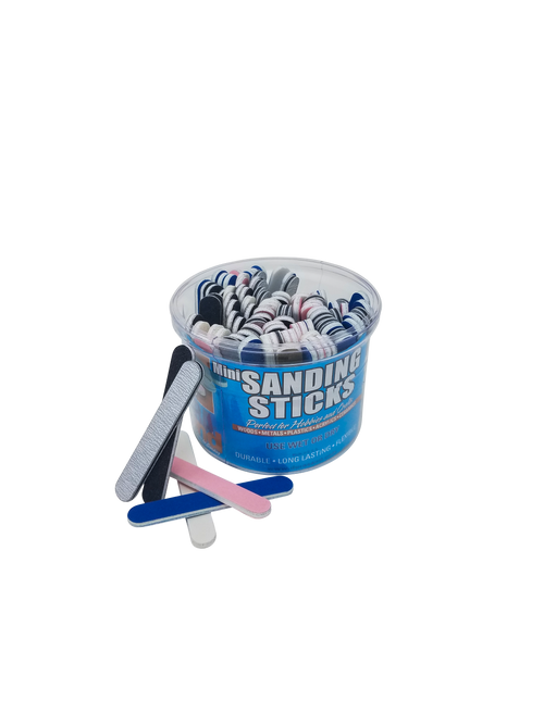 Durasand Mini Sanding Sticks, bucket of 100 color-coded mini sticks