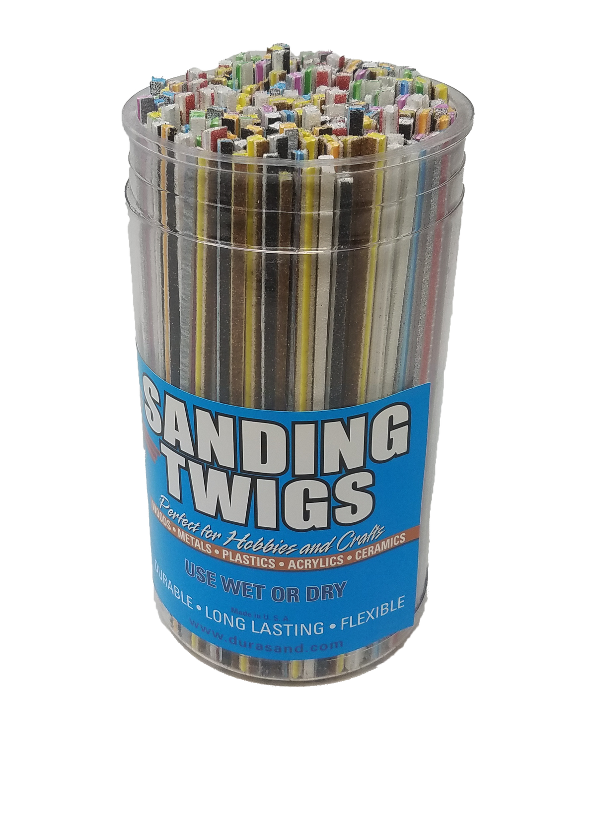 Durasand Sanding Twigs, assorted colors and grits, bucket of 300